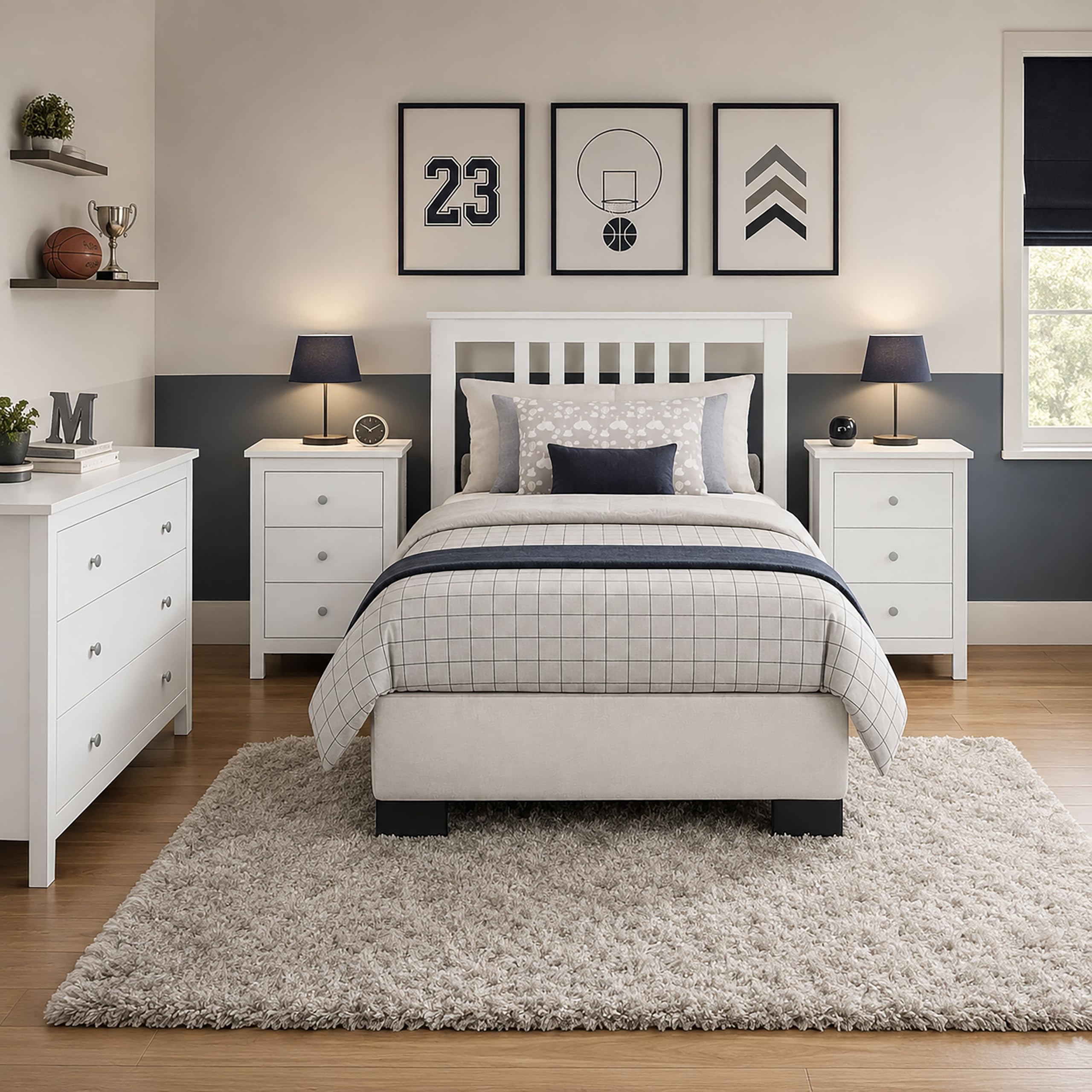 Cómoda Tabac de Madera Maciza de Pino Natural Blanco Lavado – 4 Cajones – Cajonera Dormitorio y Salón – Mueble Auxiliar de Almacenaje – 78,5x75x35 cm – Serie Alme – Robusta y Duradera
