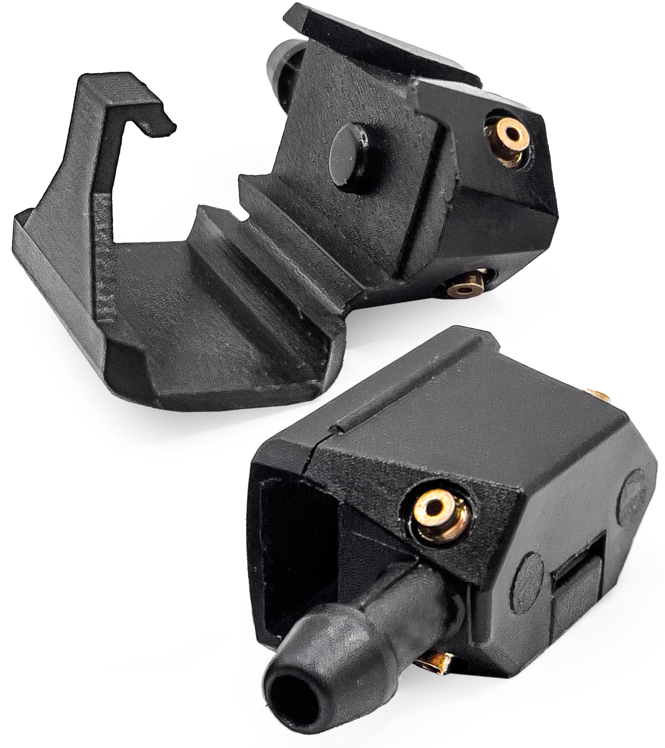 Trucks-Vans 4-way Windscreen Washer Nozzles for 8-9mm Wiper Arm compatible with Ford Transit, Mercedes Sprinter, VW Crafter Fiat Ducato, Volvo FH, DAF Scania Iveco – Sceen wash spray jets by Click&Fit