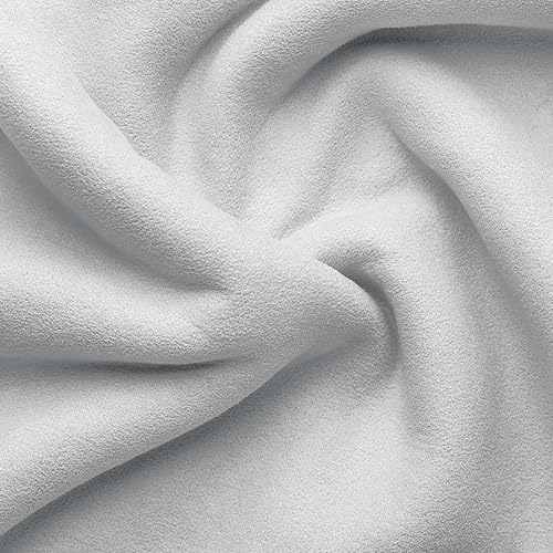 Miniatura 5 de Yaheetech Silla de oficina en casa, silla de escritorio de terciopelo, silla giratoria moderna tapizada con respaldo de barril copetudo, ruedas