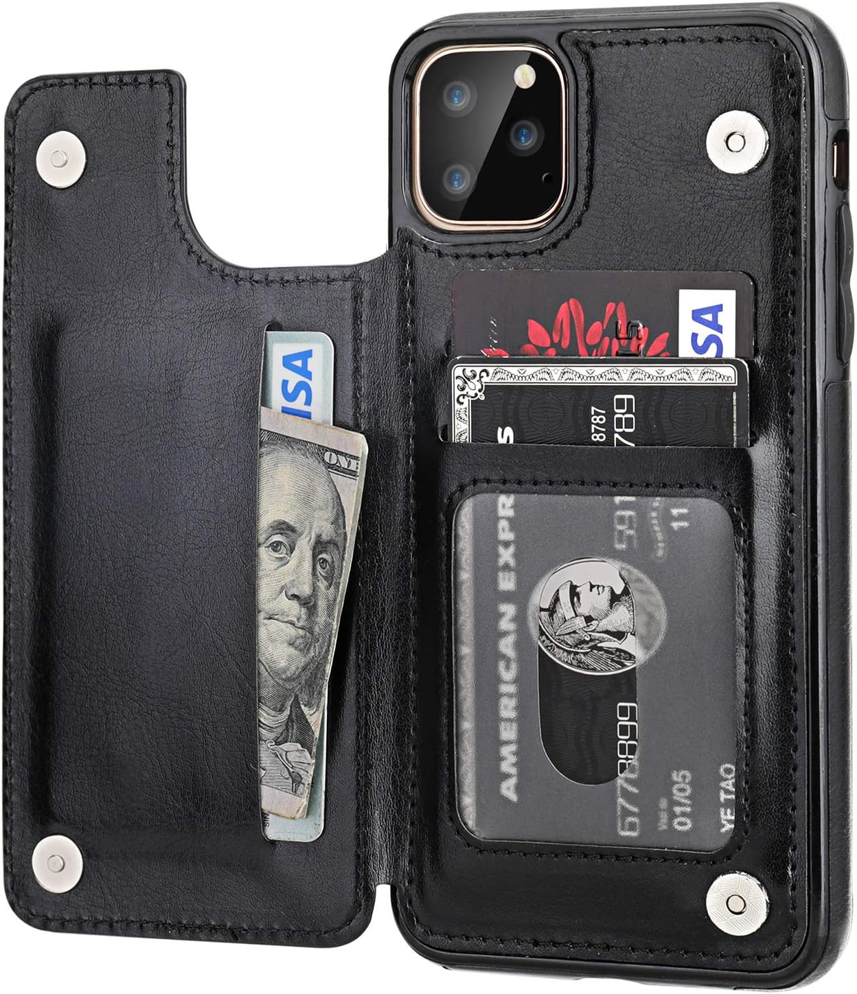 Custodia TORU CX PRO Portafoglio Per IPhone 11 Pro Max | Cover Con Slot Carte, Cinturino, Specchio E Adattatore Lightning