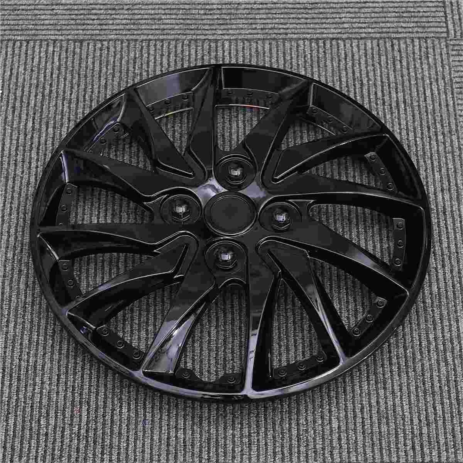 Decoración de 14 Pulgadas, tapacubos for neumáticos(Gloss Black)