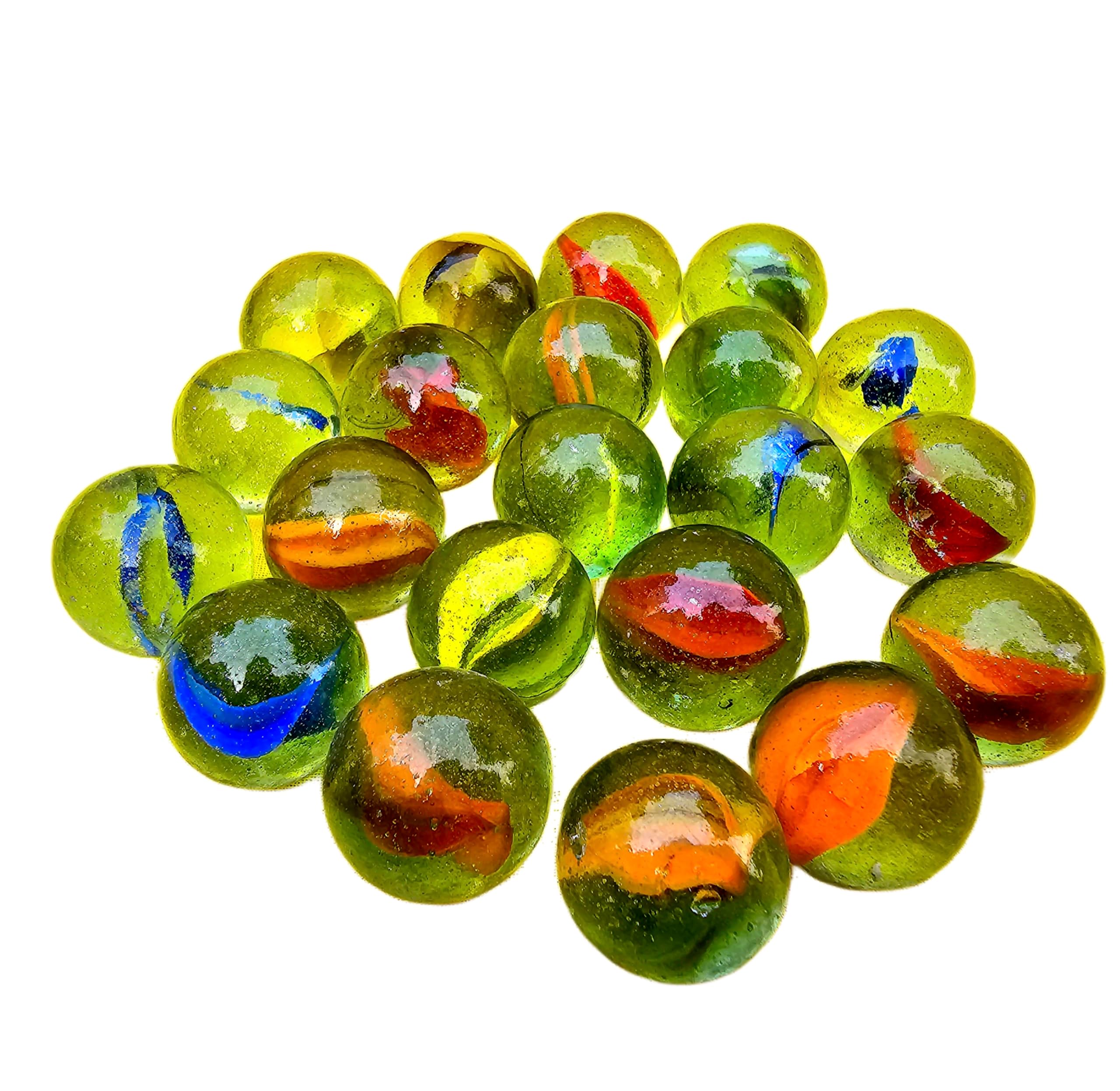 GNR Kids Colorful Playing Glass Marbles for Playing and Decoration - 50 Pieces | Large Size | 24 mm (B0C7GDHKPS) Amazon Price History, Amazon Price Tracker