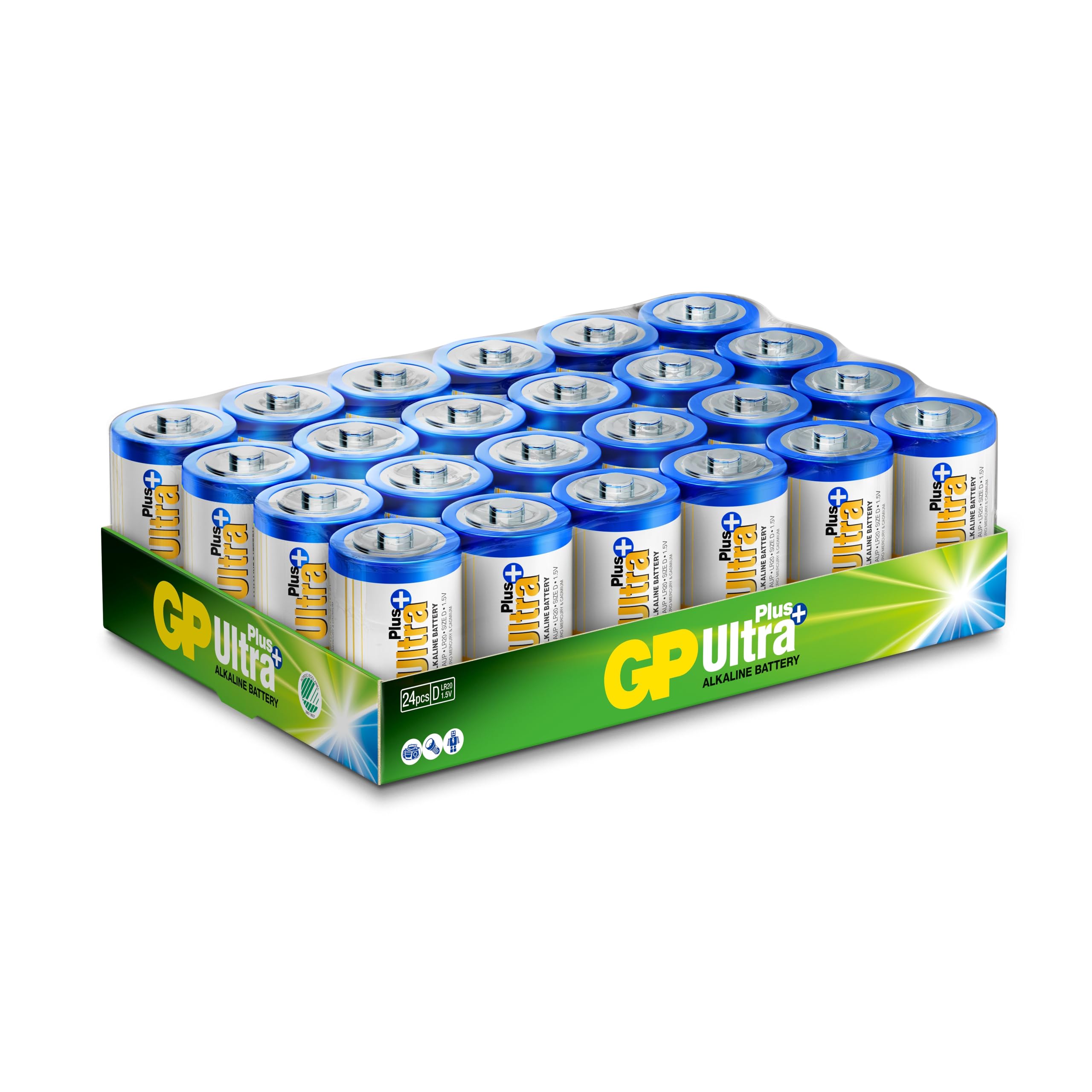 GPD Batteries - Set of 24 | Ultra Plus | 1.5 V Alkaline Torch Batteries - Long Life