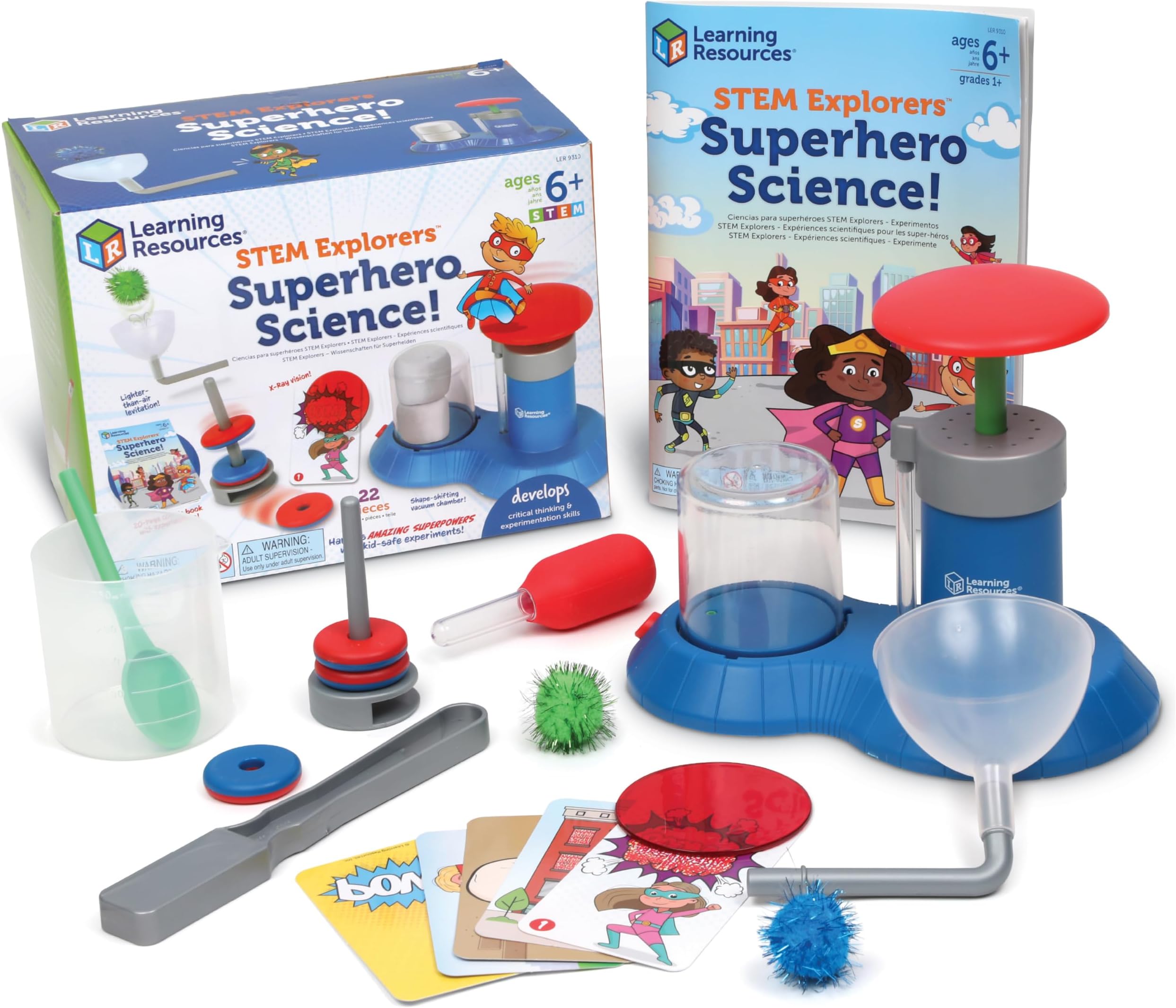 STEM Explorers Superhero Science!, Critical Thinking, Experiments for Kids, Magnets for Boys and Girls, Ages 6+,21 Pieces