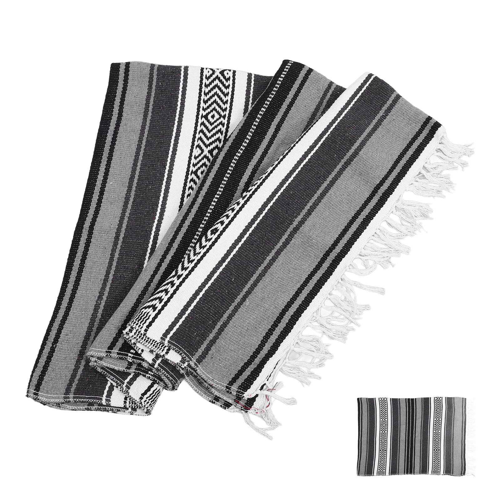 Couverture mexicaine Healeved contre les plaids rêches : confort tissé coton et polyester 130x180