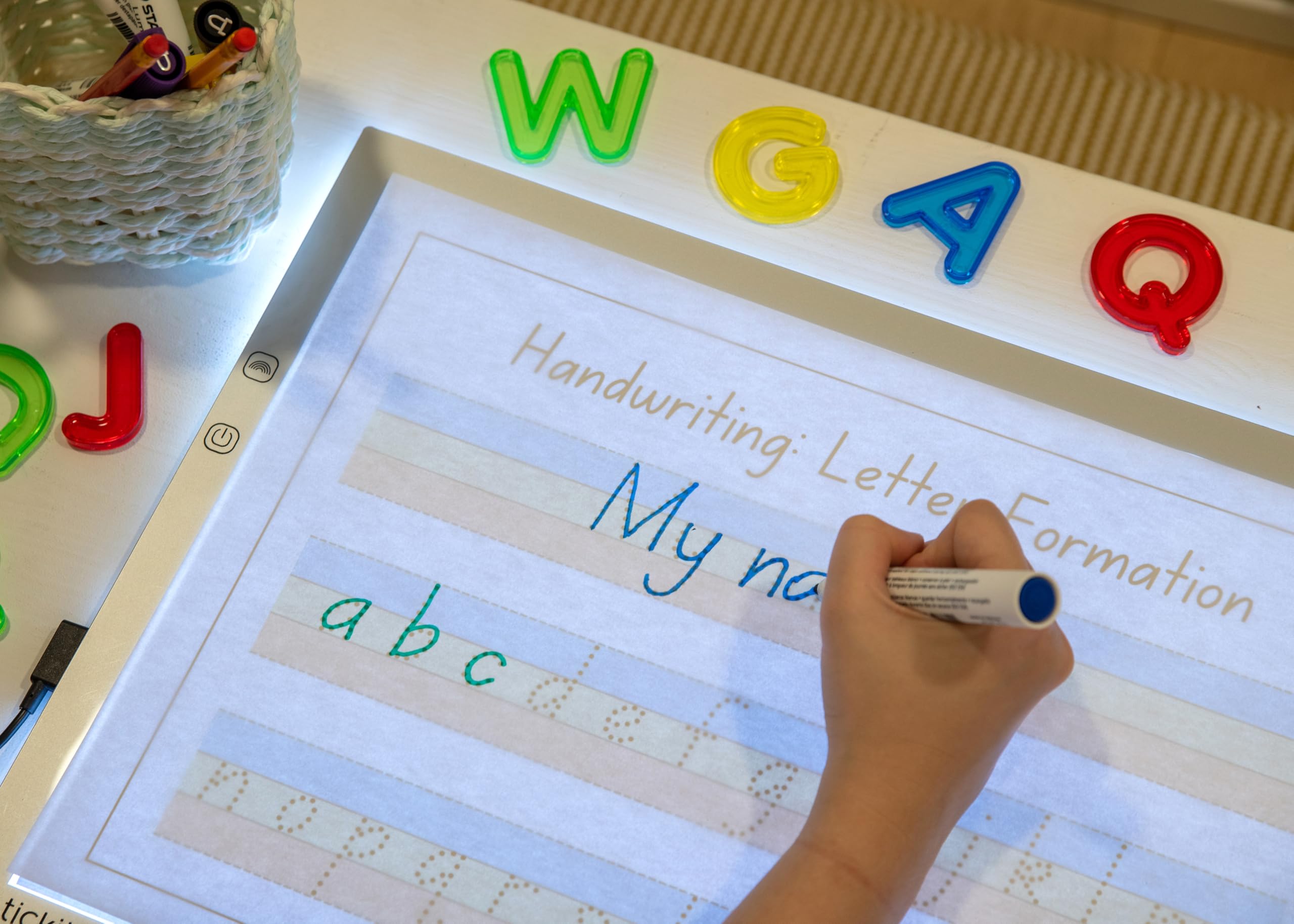 tickit Panel świetlny LED zmieniający kolor A3 – sensoryczna i edukacyjna zabawka dla dzieci, przenośna, klasa A+, do wczesnych lat, nauki STEM, klasy i domu