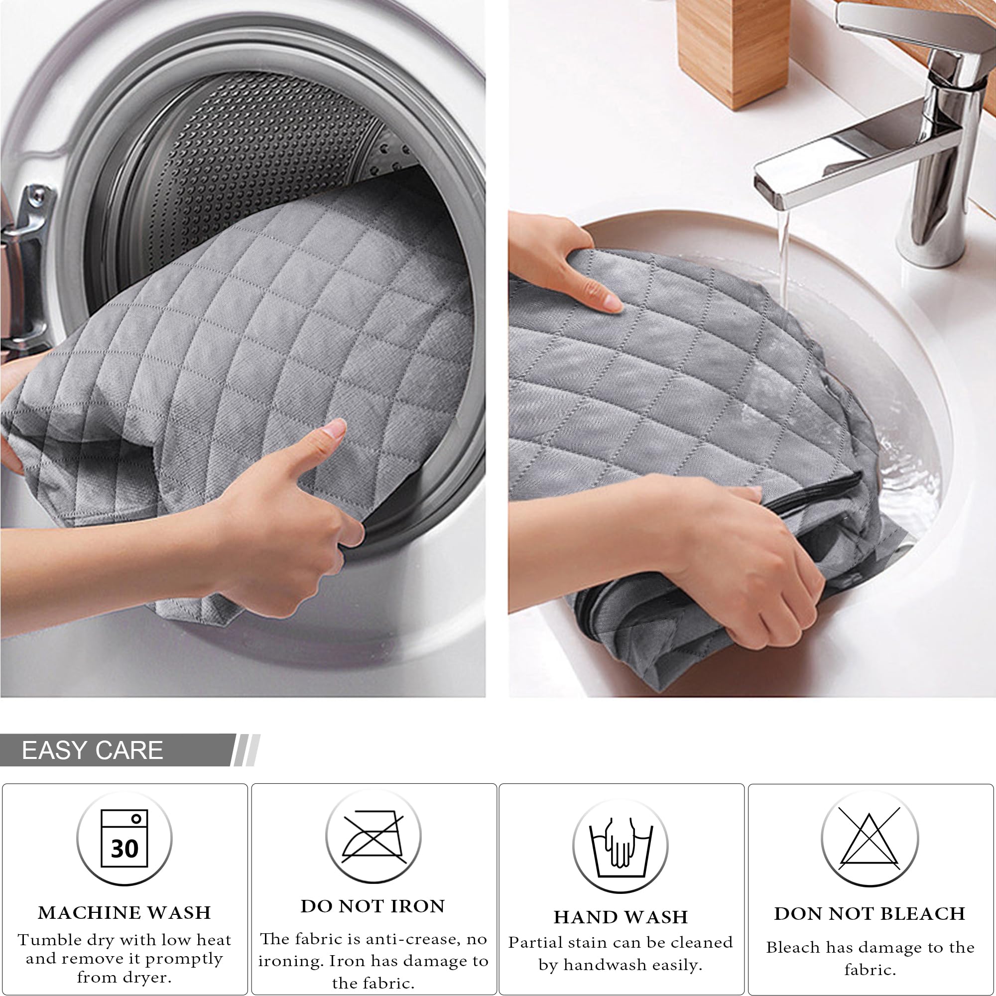 TIANSHU Housse Fauteuil Relax Imperméable, Housse pour Canapé Relax Housse Matelasse Réversible Chat Chiens Fauteuil Protection Lavable Résistant à l'usure Antidérapant(1 Place, Gris)