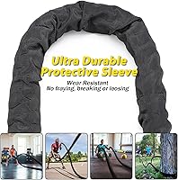Vista 2 de Doufit Battle Rope 15 Inch Heavy Battle Exercise Training Rope 30ft Length 100 Dacron Fitness Rope Workout Ropes for Strength Training Home Gym