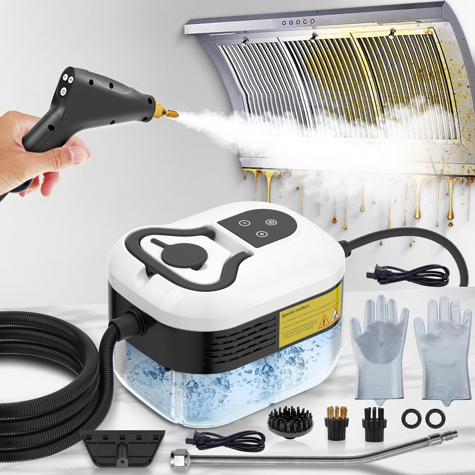 2500W Steam Cleaner for Home Car 15s Heat-Up Handheld Steamer for Cleaning 1 2L Portable High Steam Cleaners