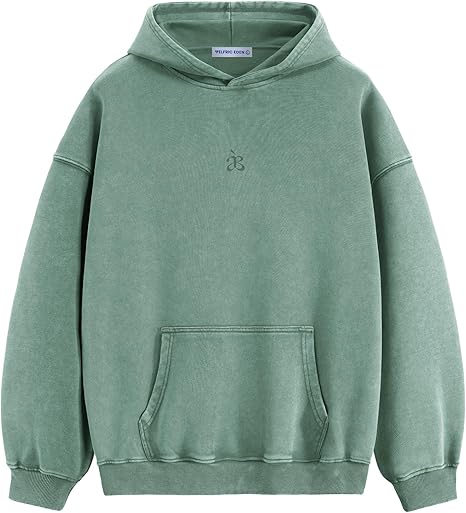 Aelfric Eden Washed Plain Hoodies For Men Women Vintage Acid Wash Oversized Sweatshirts Casual Streetwear Pullover Hoodie