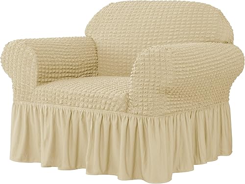 Chun YI - Funda de sofá universal para sofá y sofá de alta elasticidad, resistente, antideslizante, con falda