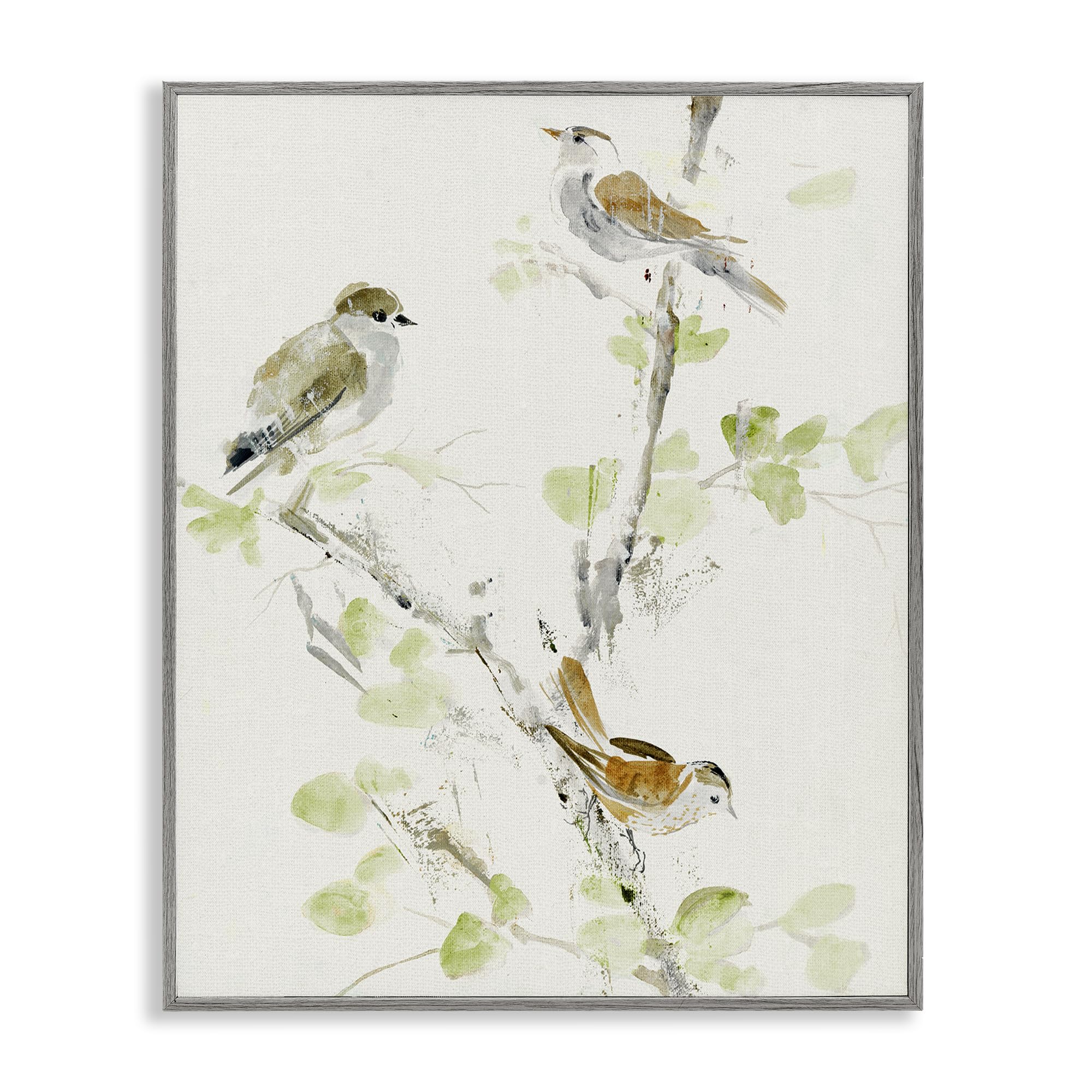 Stupell Industries 'Delicate Feathers Abstraction', Framed Giclee Art, Gray, 24 x 30 Inches, Easy to Hang and Sturdy, Made in USA, by Lorenzo Collective