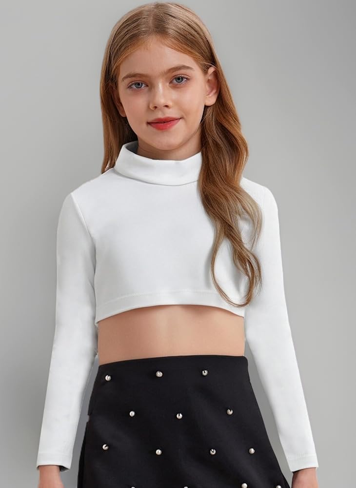 Freebily Artistiek gymnastiekpak voor meisjes, glanzend, crop top, T
