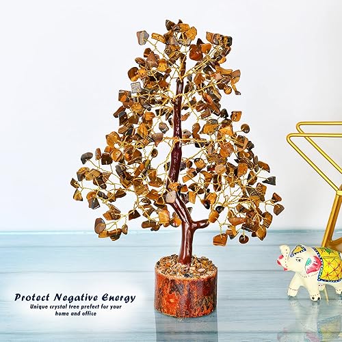 Miniatura 6 de YATHABI Cristal de ojo de tigre  Árbol de gemas  Árbol bonsái de piedra  Árbol de dinero de buena suerte  Piedra de chakras  Árbol espiritual  Árbol