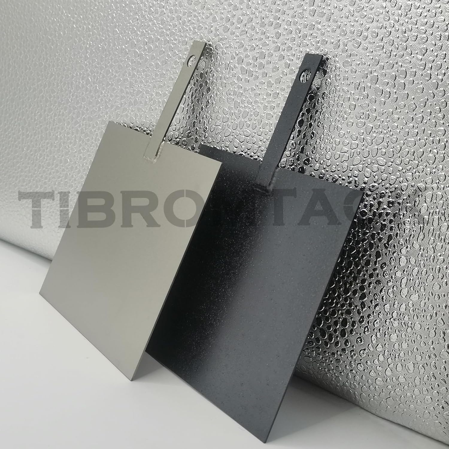 Titan-Elektroden 2PCS für elektrochemische Anwendungen, Anodenplatte aus Titan mit MMO Ruthenium-Iridium-Beschichtung und Kathoden-Elektrolytplatte ohne Beschichtung