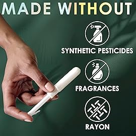 L. Cotton Tampons Regular/Super Absorbency Multipack, Contains an Organic Cotton Core, Made Without Synthetic Pesticides, or Fragrances, 84 Count (2 Packs of 42)