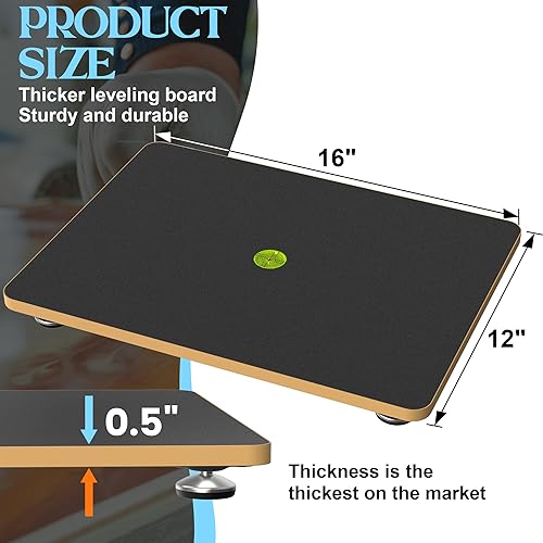 Miniatura 8 de Nelyrho Tabla de nivelación de vidrio para resina, mesa de nivelación de precisión ajustable de 16 x 12 pulgadas para resinar, accesorios de resina