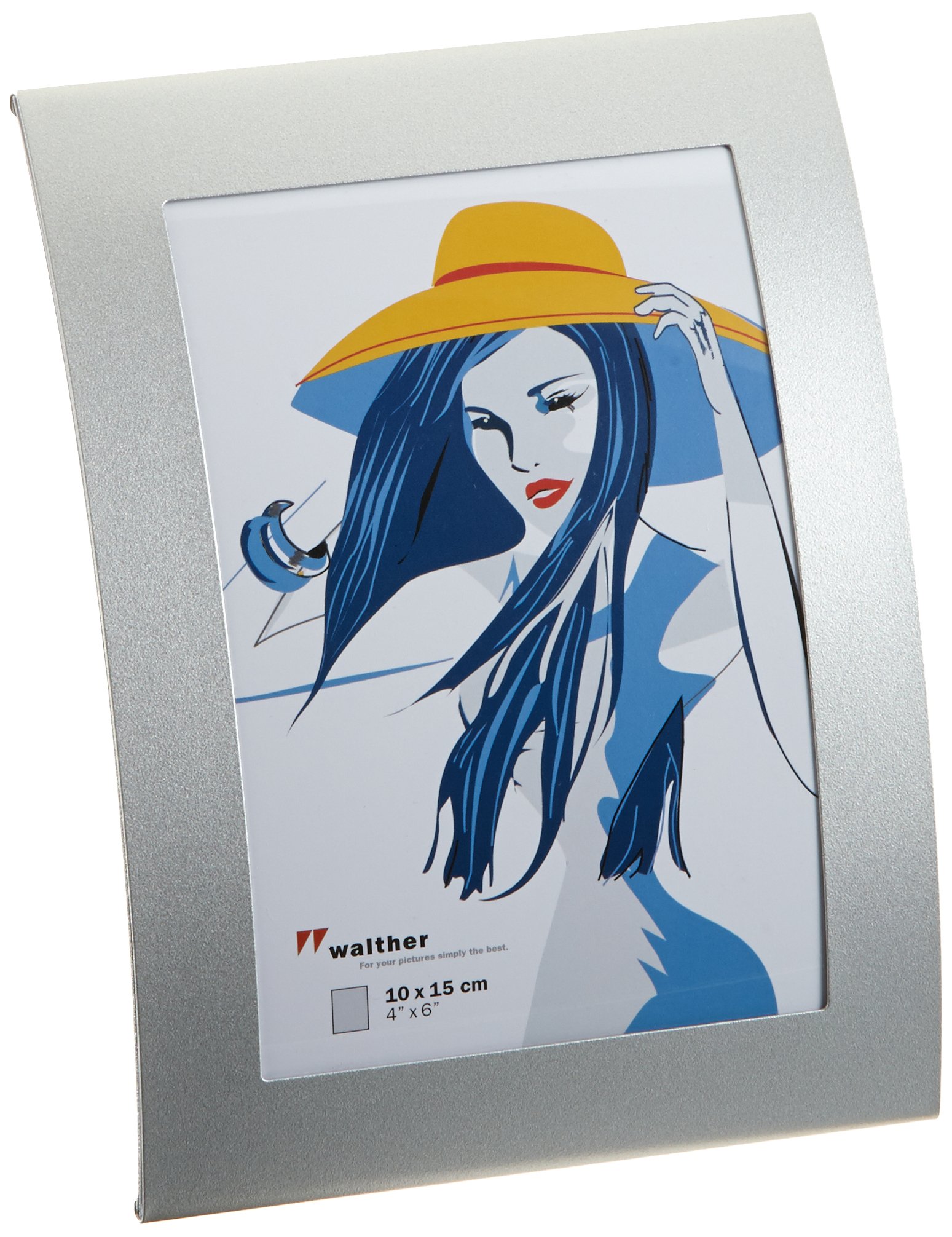walther design Bilderrahmen silber 10 x 15 cm Basixx Portraitrahmen TP015S