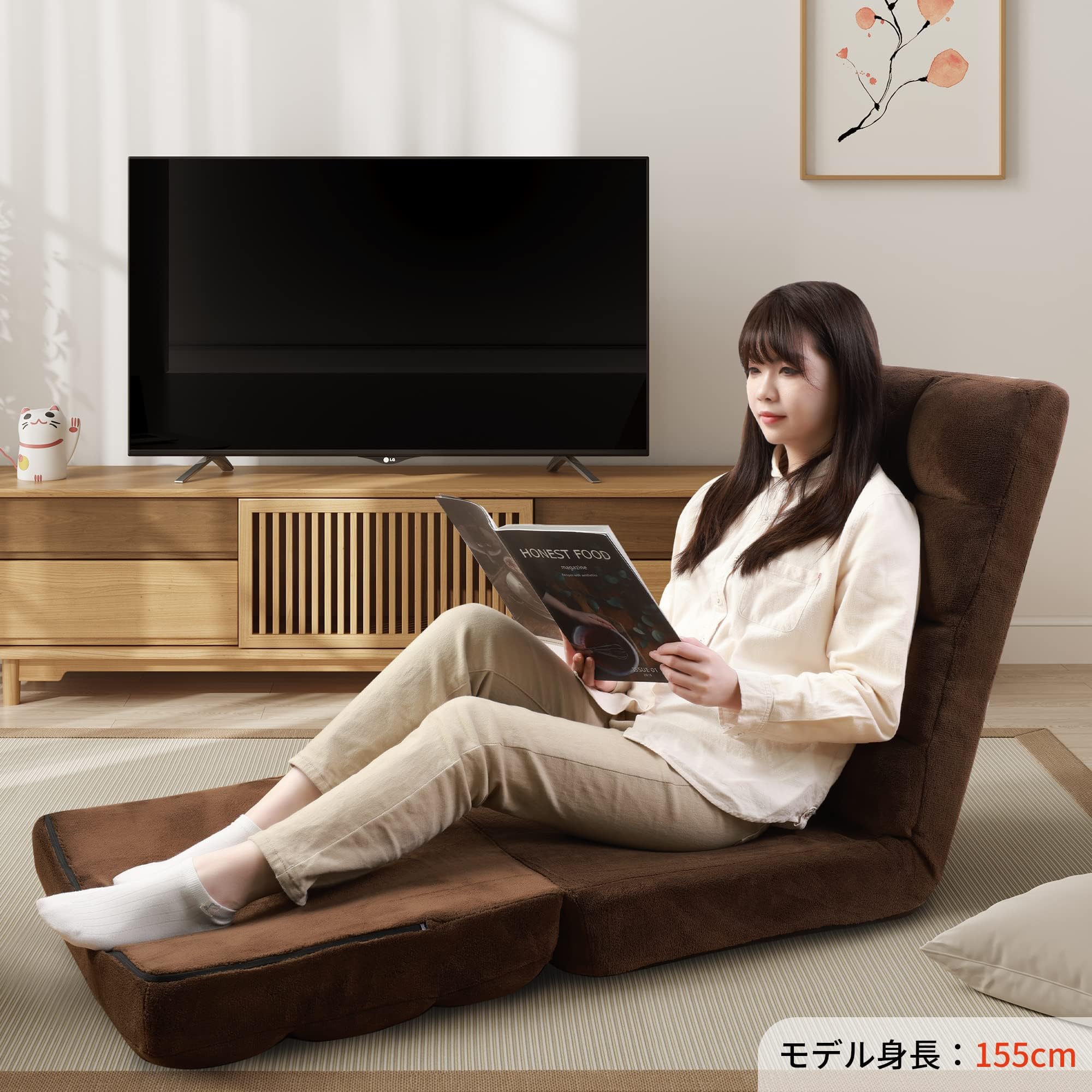 Amazon｜WLIVE 座椅子 ふあふあ 座椅子ソファー リクライニング フロア