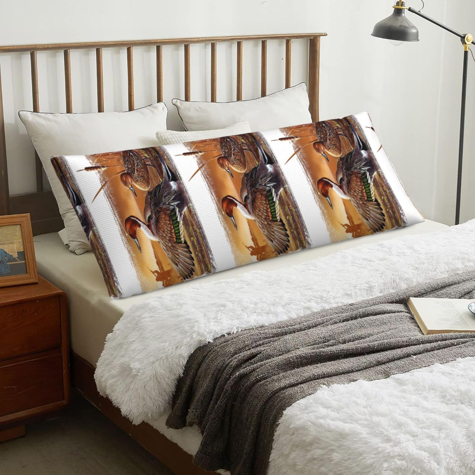 Pintail Duck, Body Pillow Cover with Zipper,Long Body Pillowcase 20 x 60 in