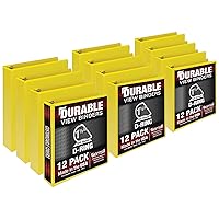 Vista 48 de Samsill Carpeta duradera de 3 anillos de 1 pulgada, fabricada en Estados Unidos, carpeta de anillos en D, cubierta transparente personalizable