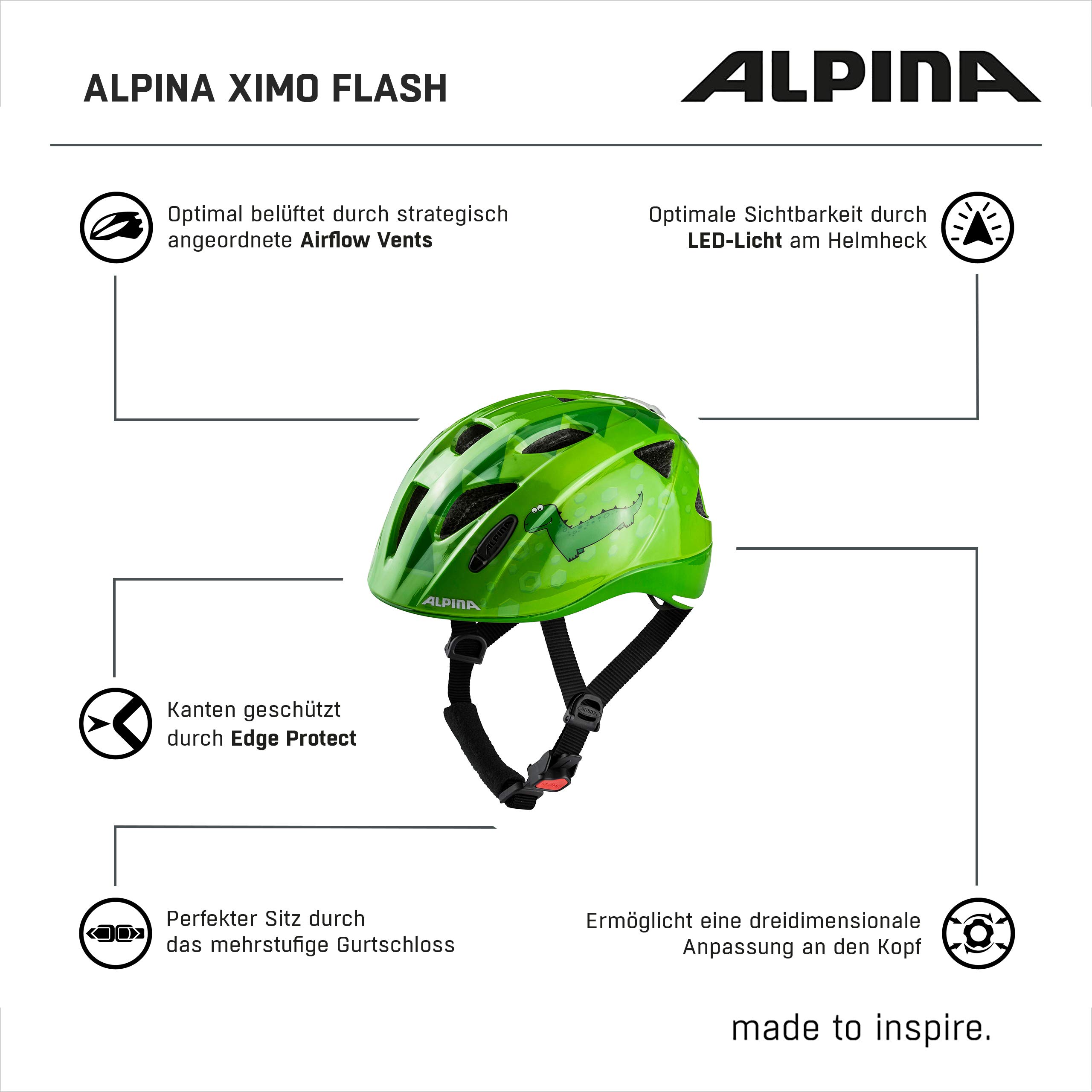 ALPINA XIMO Flash Helm 2024 White Flower