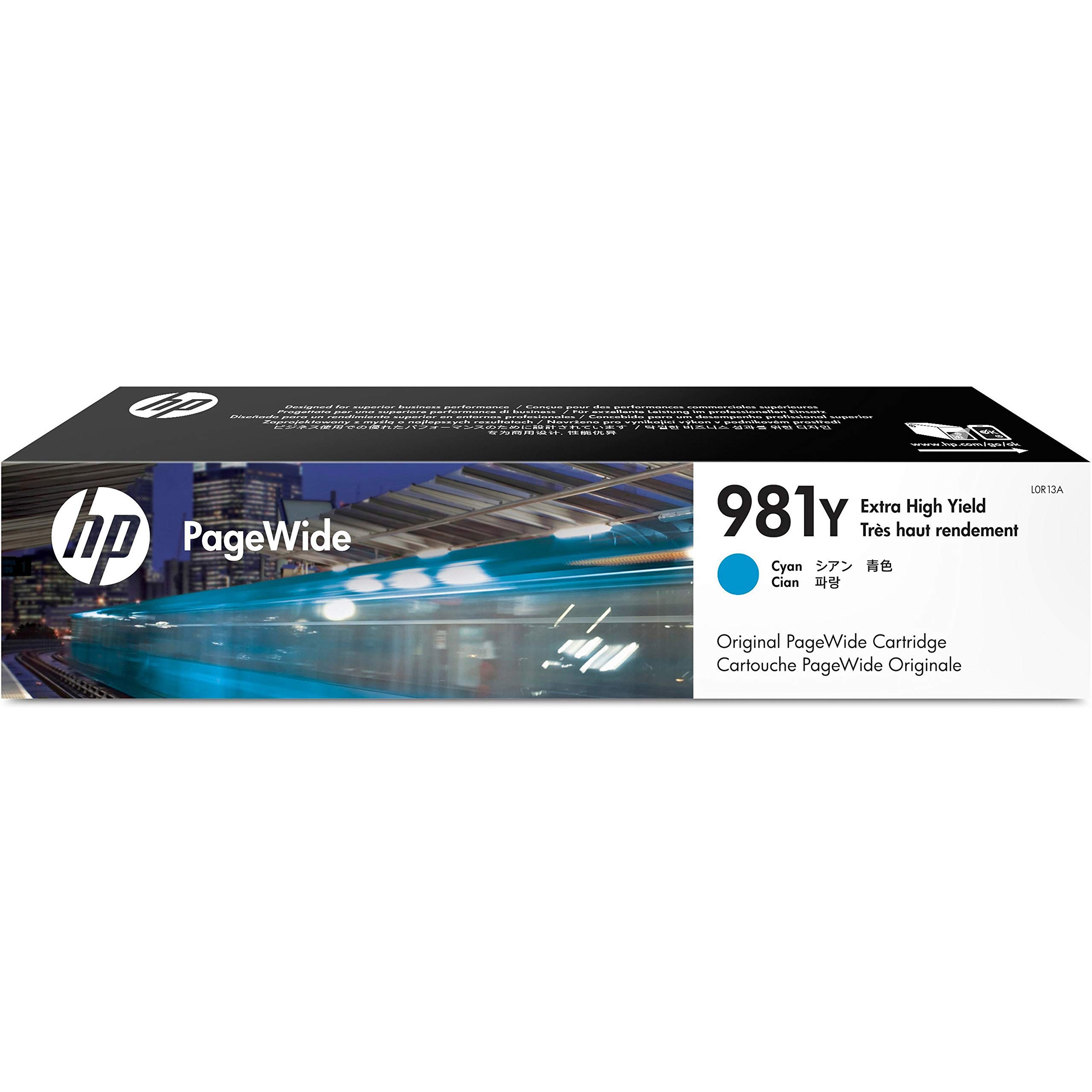 HP 981Y (L0R13A) Blau Original PageWide Druckerpatrone mit sehr hoher Reichweite für HP PageWide Enterprise
