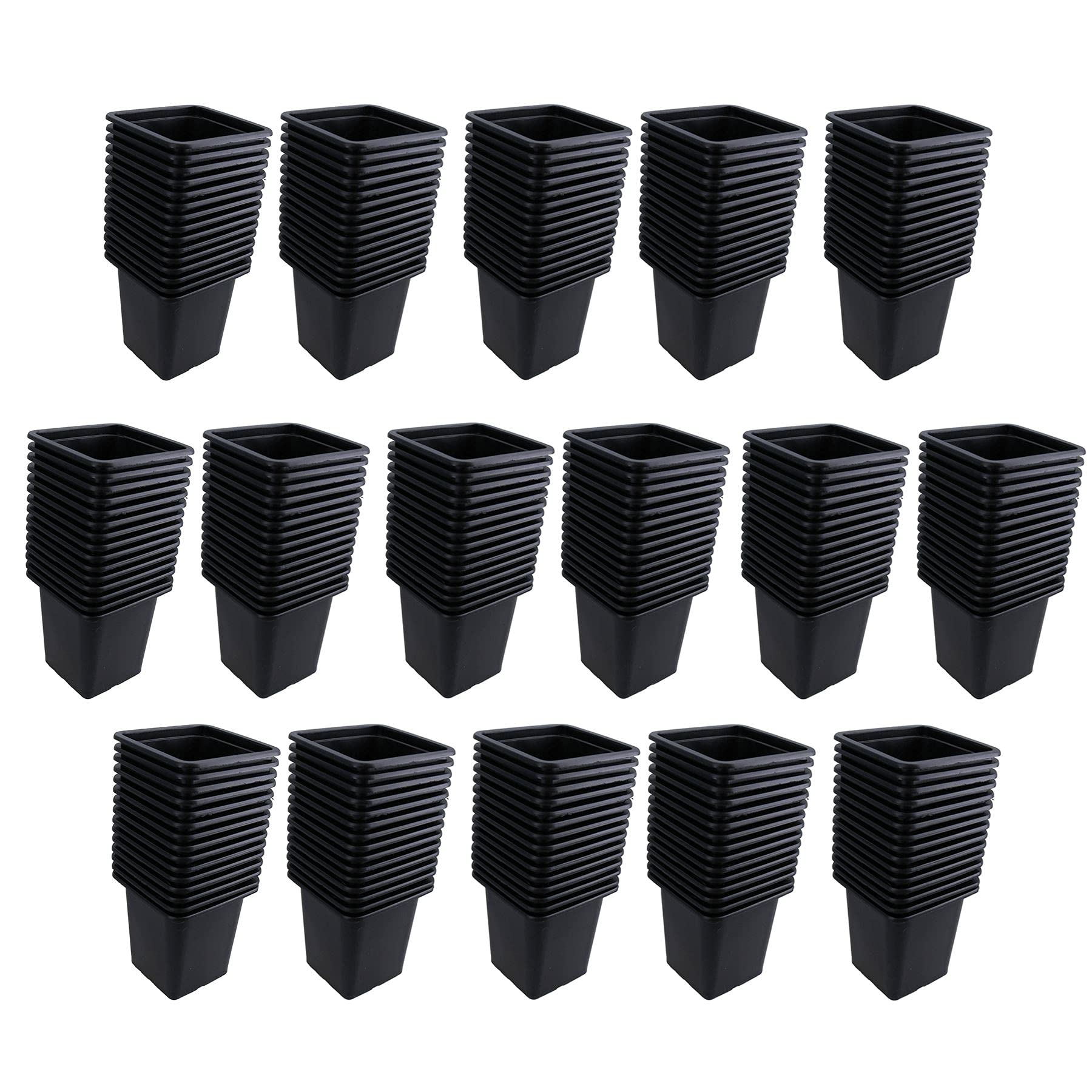 AB Tools Mini Plastic Plant Flower Seeds Pots Pot 7cm Square Garden Trays 240pcs