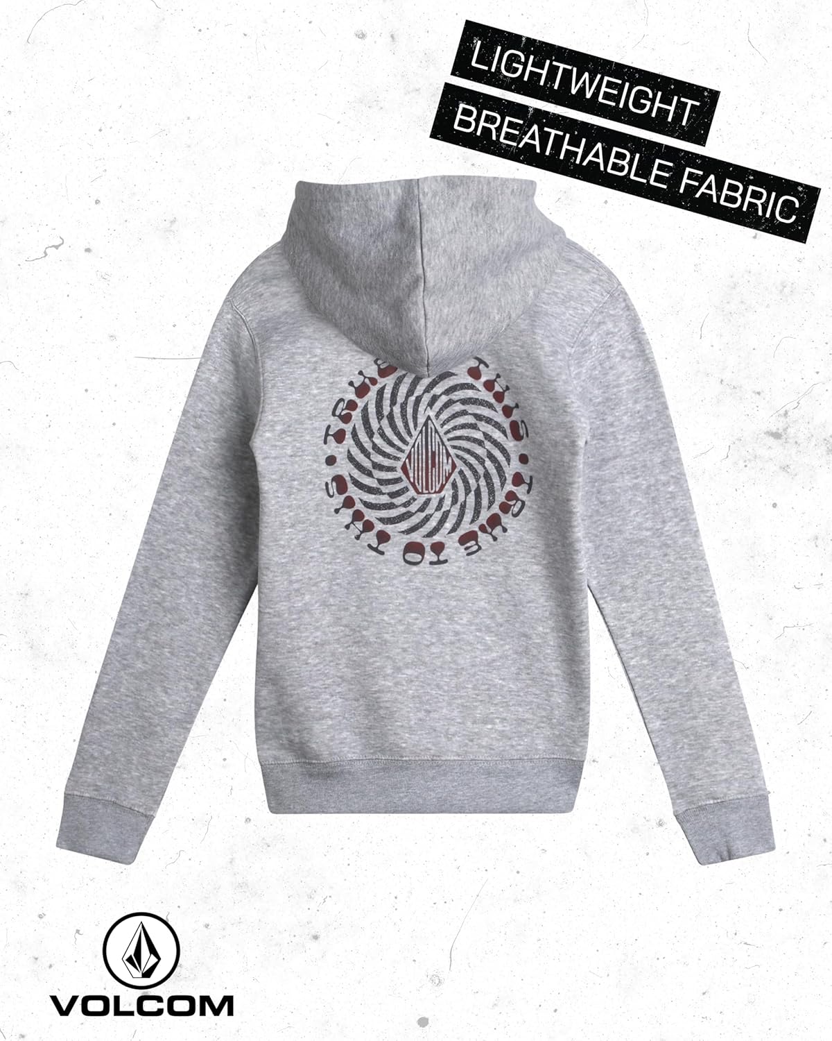 Volcom Boys Hoodie - Fleece Full Zip Up Hoodie Sweatshirt with Back Graphic - Stylish Hooded Sweatshirt for Boys (8-16) - Image 6