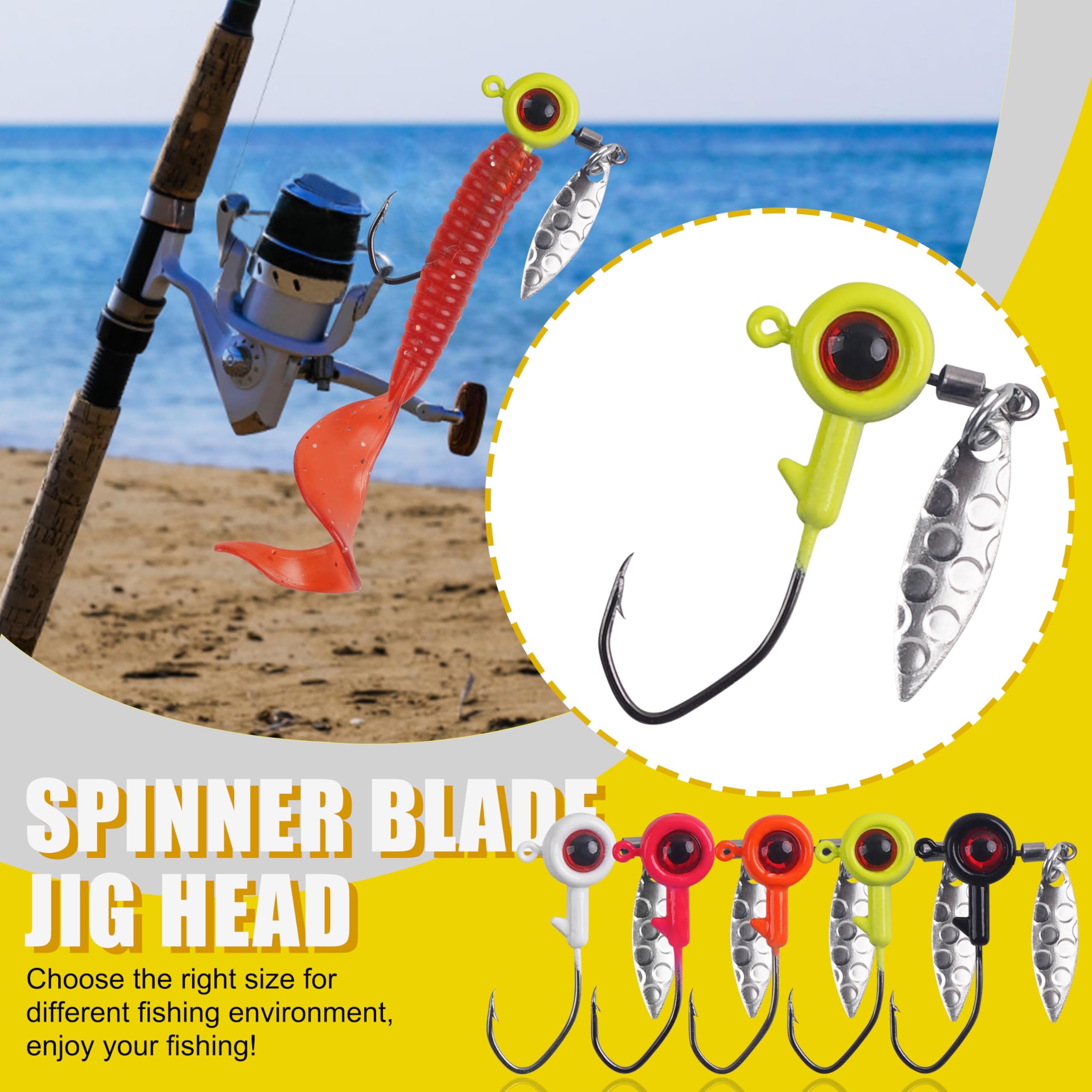Kit De Têtes De Gabarit De Pêche Au Crappie, 25 Têtes De Gabarit Avec