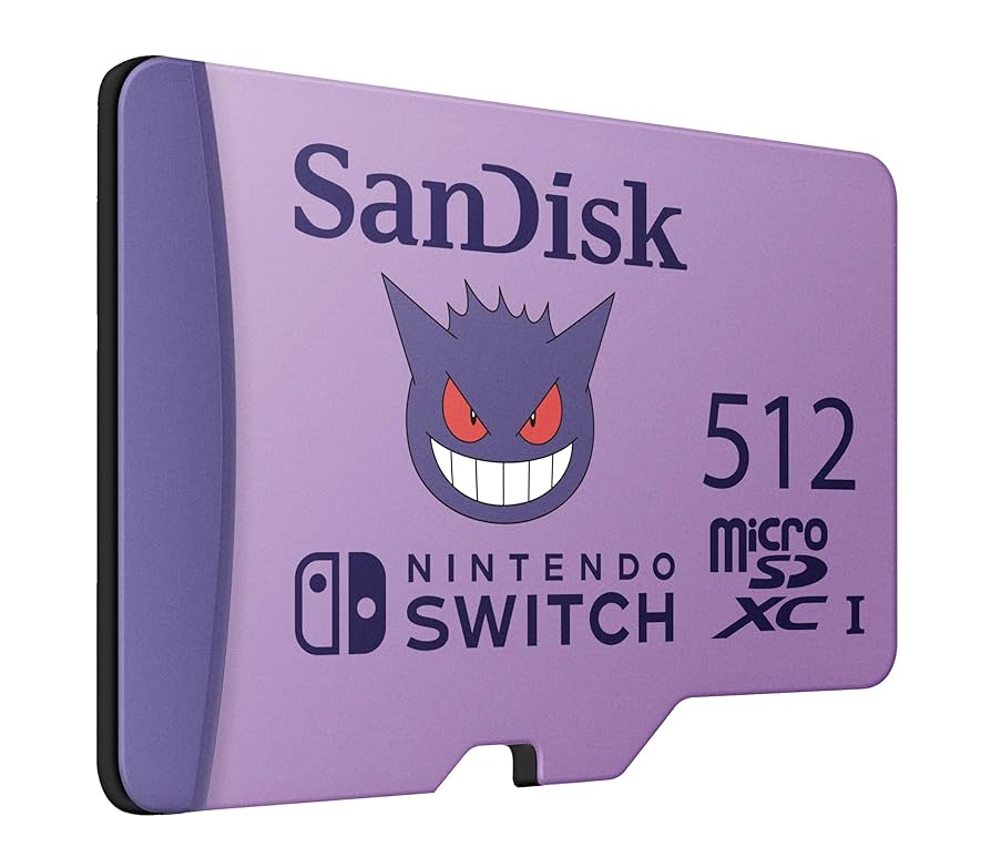 Amazon.com: SanDisk 512GB Pokémon Gangar microSDXC Card