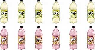 LUV BOX - Variety Brisk Lemonade Pack 1L Plastic Bottle, 12 Per Case, Pink Lemonade , Lemonade