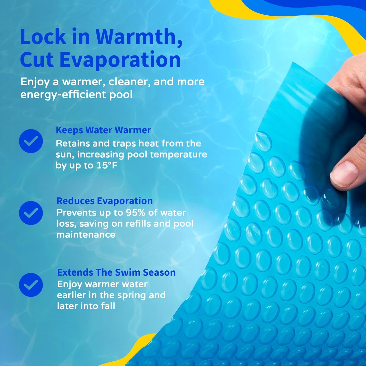 8-mil Solar Blanket for Oval 12-ft x 24-ft Above-Ground Pools – Blue