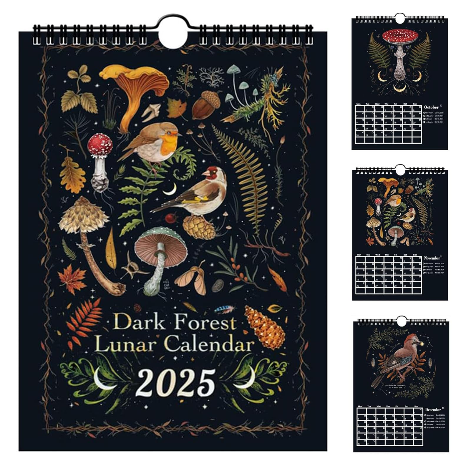 Amazon.com: 2025 Dark Forest Lunar Calendar Wall Decor Art Monthly Moon Calendar Wheel Gifts, Colorful Waterink Wall Hanging Calendars with 12 Original Illustrations for Home and Office Art House Decor 12 amazon-com-2025-dark-forest-lunar-calendar-wall-decor-art-monthly-moon-calendar-wheel-gifts-colorful-waterink-wall-hanging-calendars-with-12-original-illustrations-for-home-and-office-art-house-decor-12-x