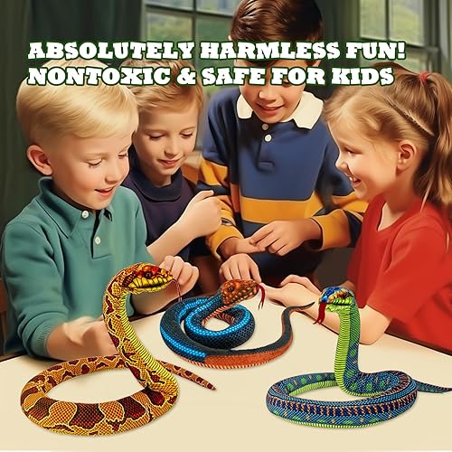 Miniatura 7 de YOHAKI Juguete de peluche de serpiente, 59 pulgadas, grande, lavable, gigante, de simulación, suave y lindo, regalo para niños y niñas, regalo de