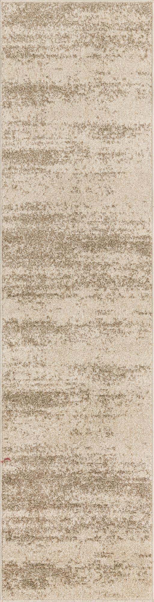 Rugs.com Angelica Collection Rug – 8 Ft Runner Bone Beige Medium Rug Perfect for Hallways, Entryways