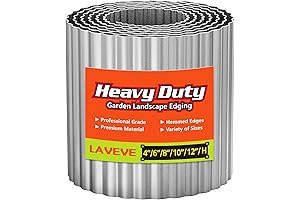 LAVEVE 8 Inch Garden Edging - Sturdy Border for Effortless Landscaping