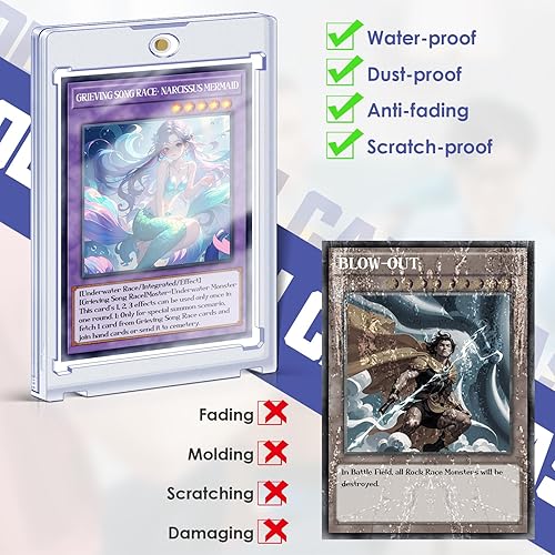 Miniatura 5 de Portatarjetas magnéticos de 20 quilates para tarjetas intercambiables, fundas rígidas de 35 puntos para tarjetas MTG, tarjetas YUGIOH, tarjetas