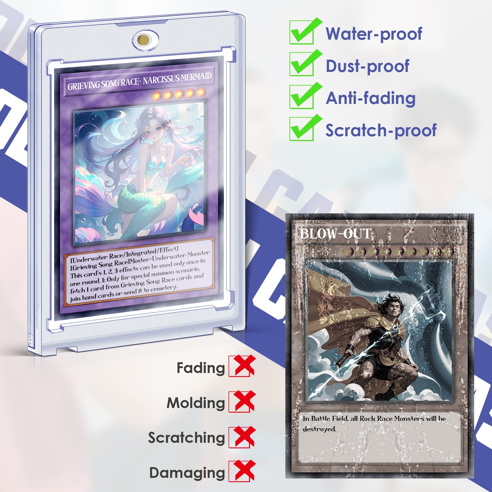Yugioh 100pcs Magnetic Trading Card Holder for Sports Cards, MTG Cards,  YUGIOH Cards, Standard Cards : Amazon.com.be: Toys