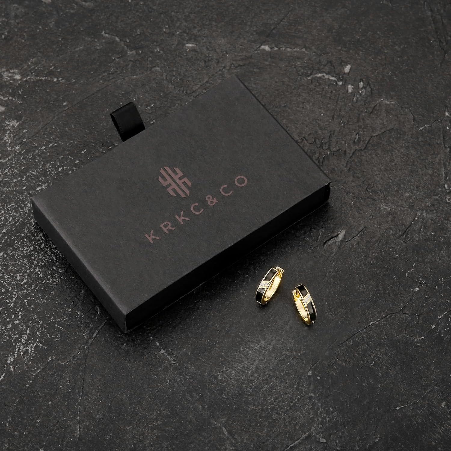 KRKC&CO Hoop Earrings Men, Sterling Silver, Birthday Summer Gift for Men, 14K/White Gold Plating, Hypoallergenic, Curved Face Hip Hop Rapper, Jewerly for Women - Image 6