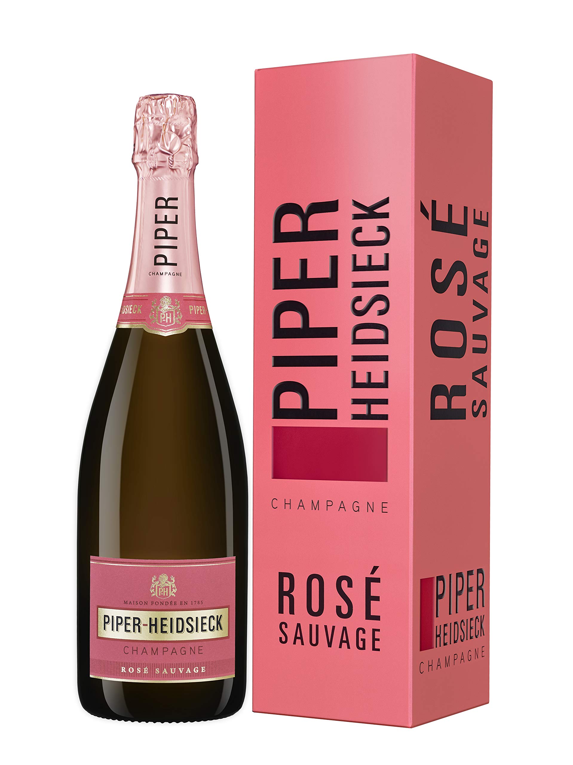 Piper Heidsieck Champagne Rosé Sauvage in Geschenkverpackung (1 x 0,75 l) (Packung mit 6)