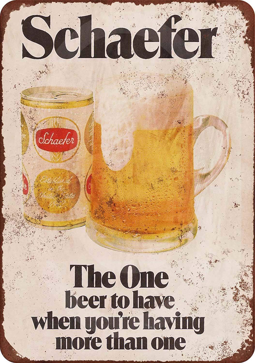 INNAPER New Tin Sign 1975 Schaefer Beer Vintage Look Aluminum Metal Sign 8x12 Inches (M4092)