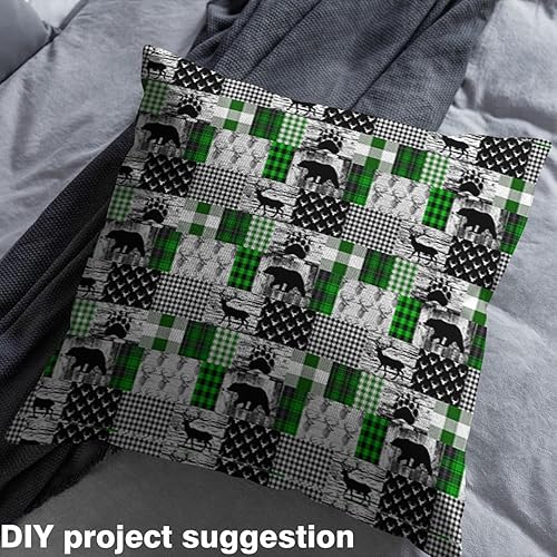 Miniatura 4 de jejeloiu Tela de tapicería de Navidad para sillas de niños, tela de ciervo por yarda, decoración de oso, tela impermeable al aire libre para