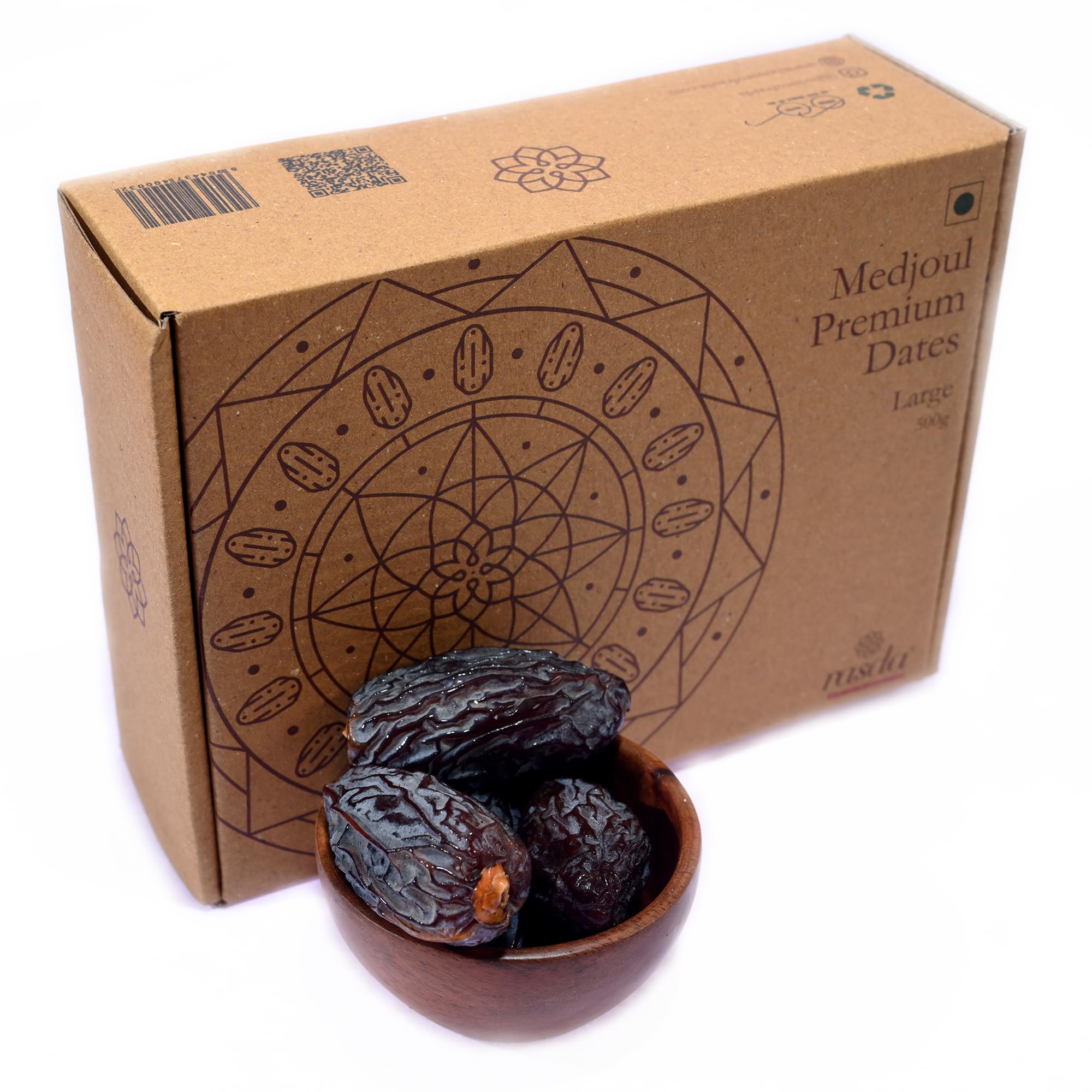 Premium Large Medjoul Dates - 500g | Natural Sweetener, Gourmet Quality, Fresh from Palestine | Khajur & Khajoor | Medjool | Black