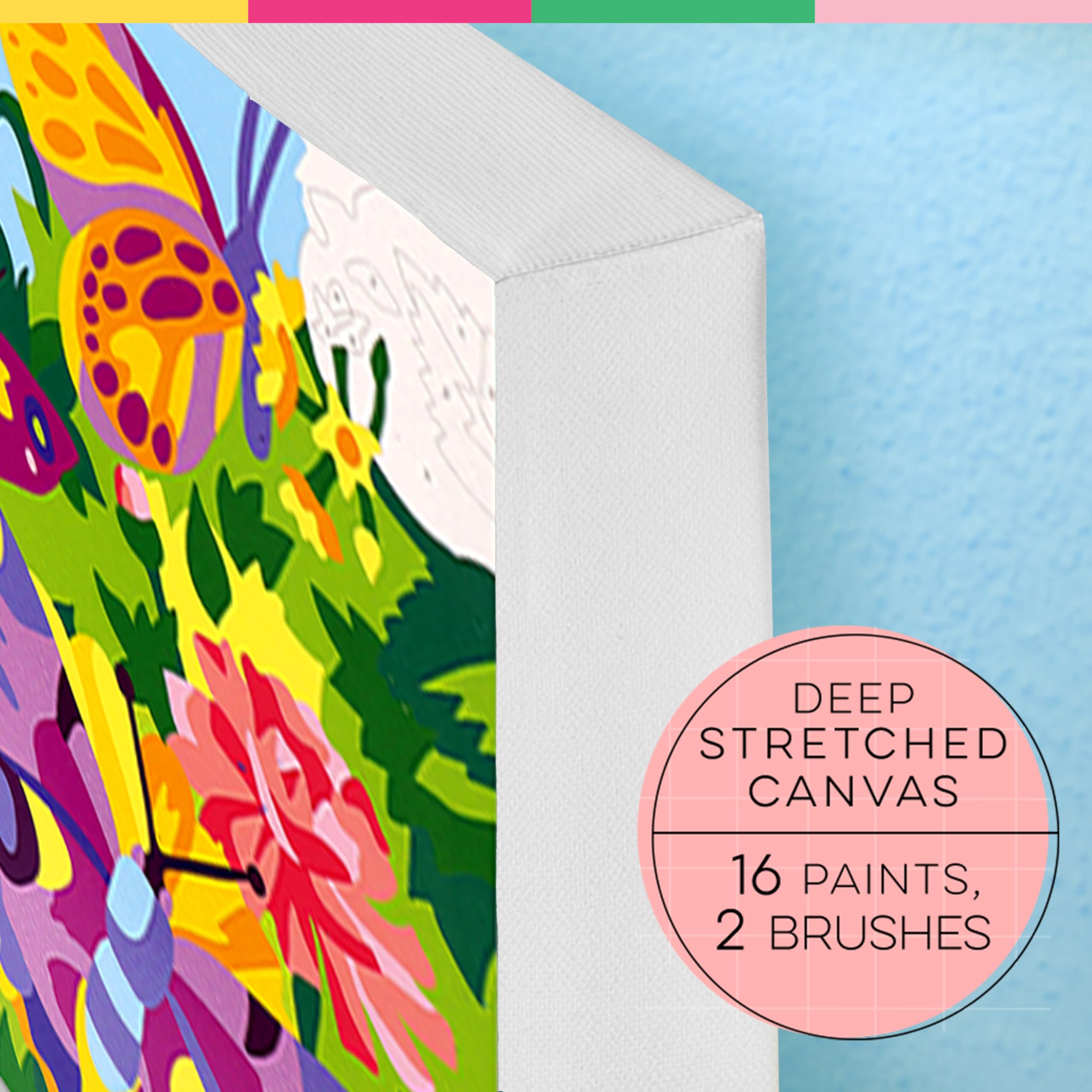 Ravensburger CreArt Mariposas Brillantes – Kit De Pintura Por Números Con Purpurina Para Niños 7+ Años (18x13 Cm)