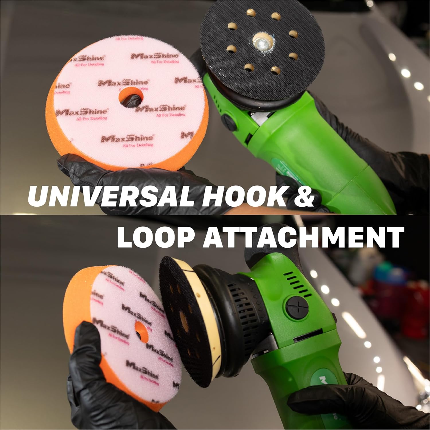 Maxshine 6” Universal Orange AIO Foam Cutting Pad | All-in-One Polishing Pad with Hook & Loop Backing | Light Cutting, Polishing & Finishing Pad | DA & Rotary Polisher Compatible - Image 7