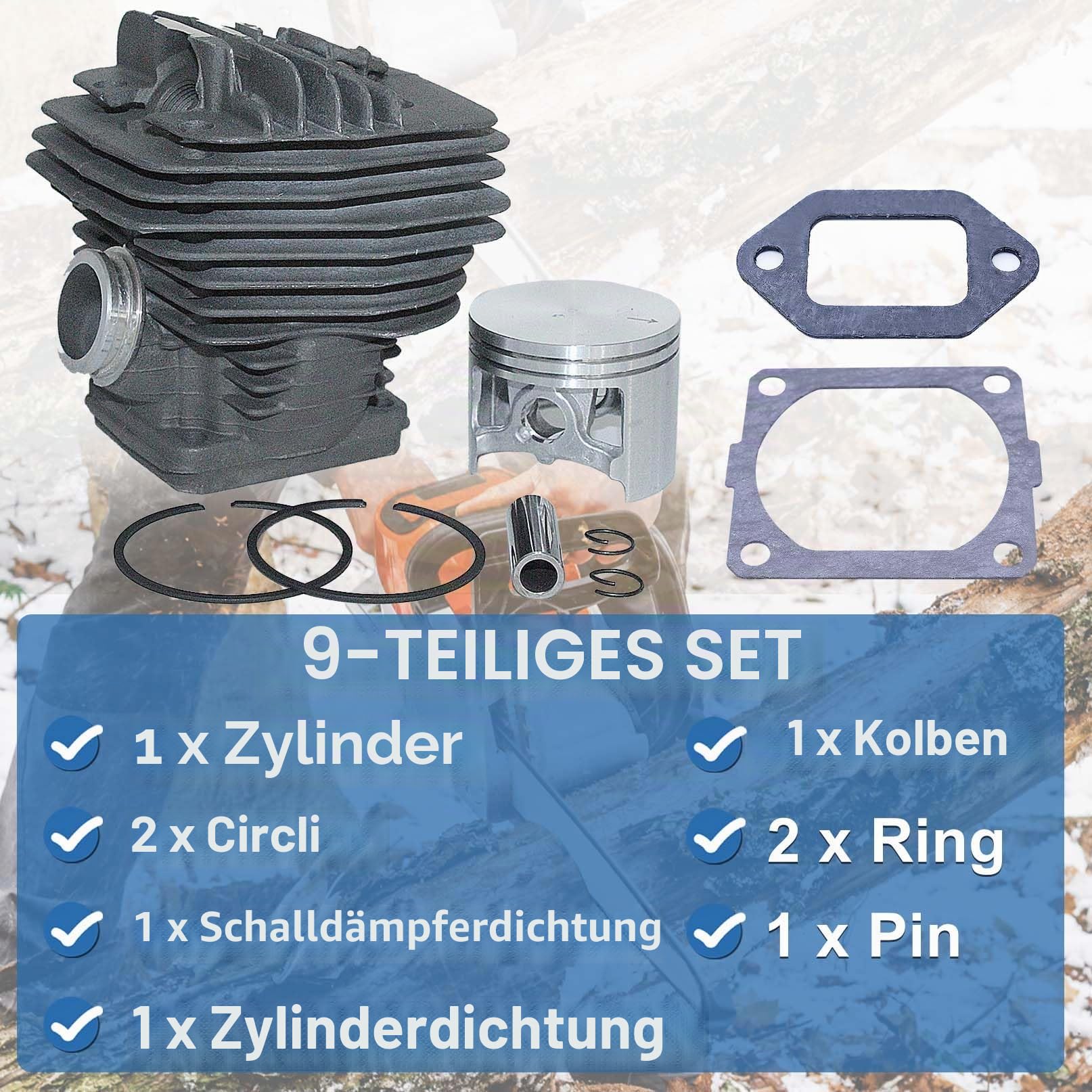 54mm Zylinderkolben Kit für Stihl MS660 066 MS650 064 Serie ersetzen 1122 020 1211.