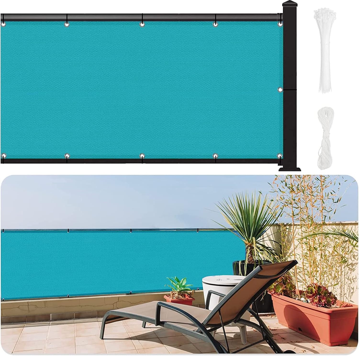 YANHONG Balcony Privacy Screen Cover 50x200cm(20x79inch