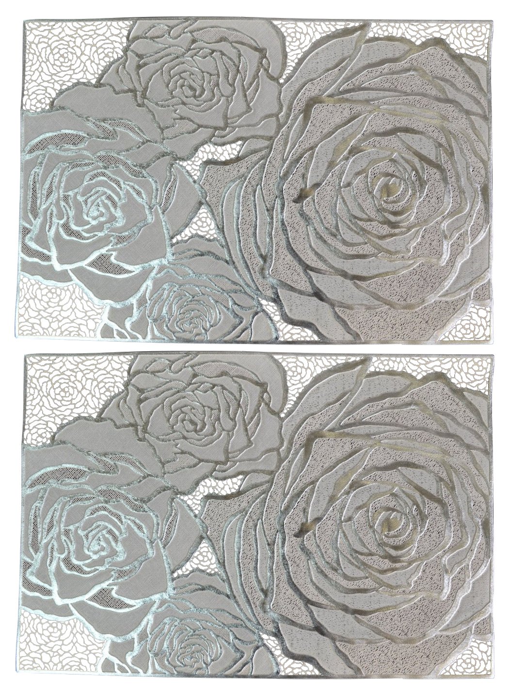 Amazon｜ロイヤルアーデン ランチョンマット2P シルバー