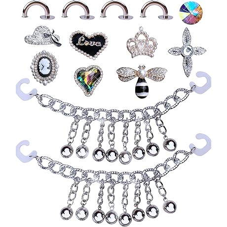 Renaissance Shoe Accessories,Punk Metal Style Shoe Charms,Luxury Shoe Accessories for Women Girls Boys Men Adults